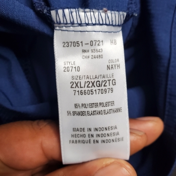 Heartsoul Scrub 3 Pocket Shirt Women 2XL Navy Blue - Picture 6 of 7